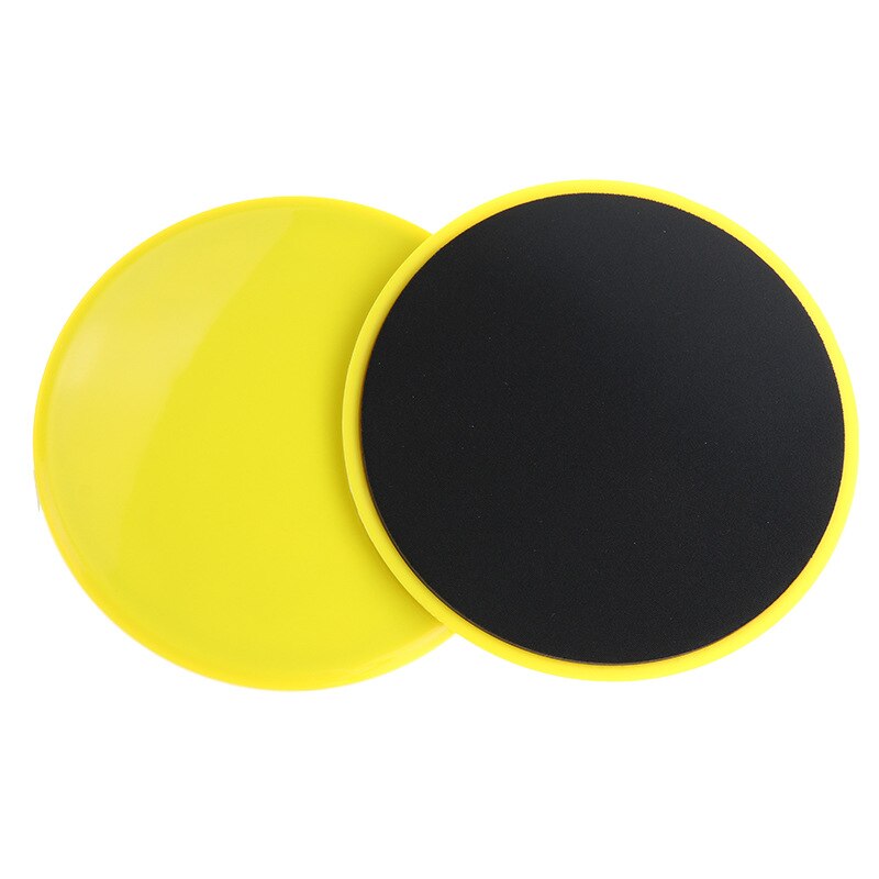 2 PCS Sliding Discs Fitness Exercise Slider Plate For Yoga Gym Abdominal Core Training Equipment Indoor Workout Sports: Yellow
