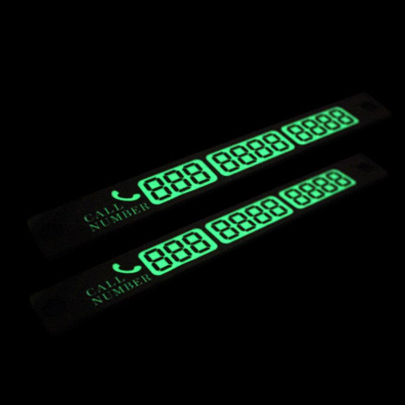 Car Night Luminous Temporary Stop Sign Mobile Phone Number Car Parking Signboard Message Docking Card Supplies