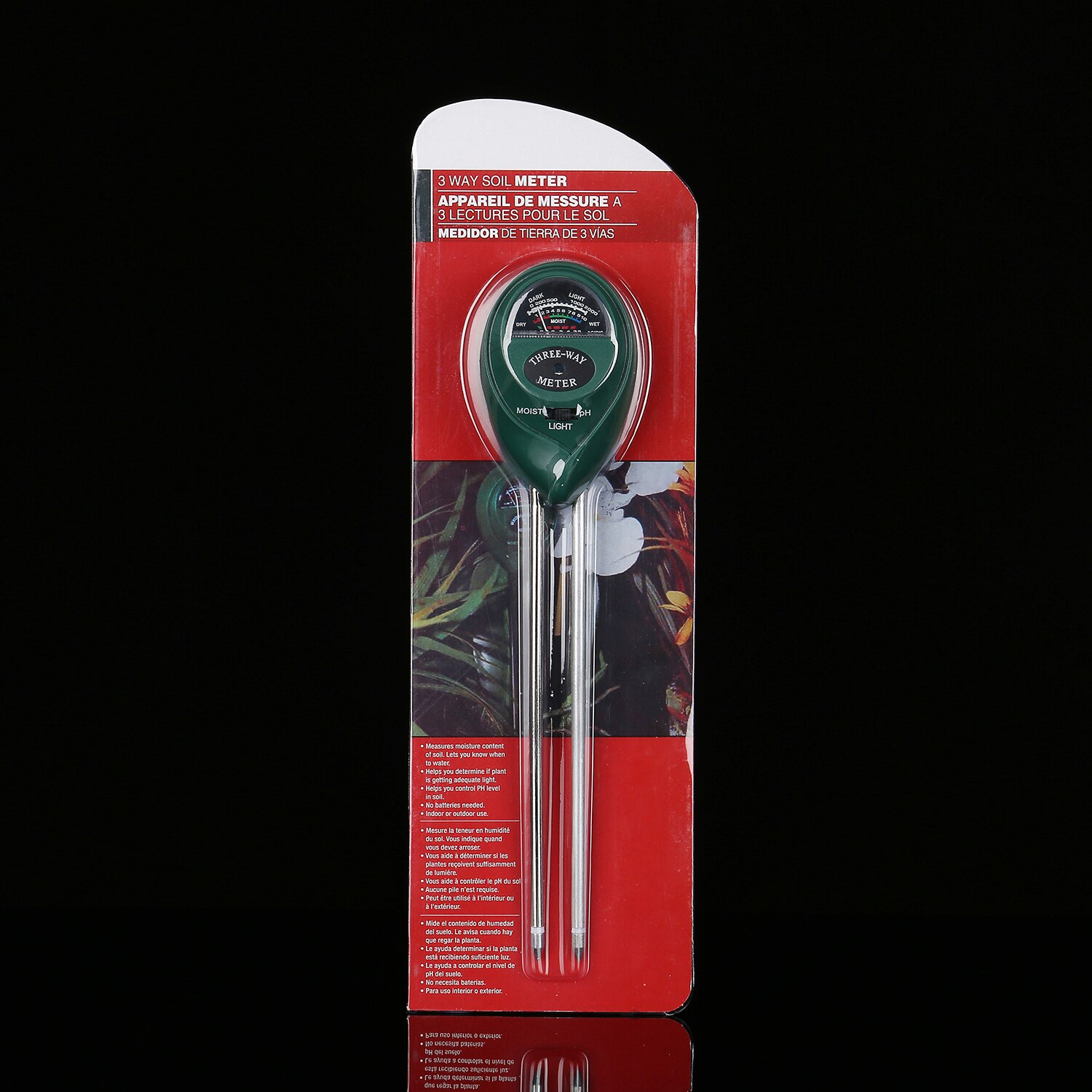 3 in 1 soil PH meter Moisture/Light/pH Test Acidity humidity sunlight garden plants Flowers moist tester instrument tool