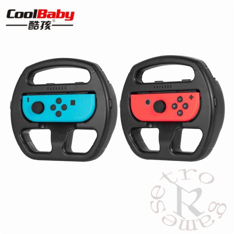 2 st för nintend switch wheel pc för switch ratt joy-con hjul för nintendo switch spel: Svart 2 st