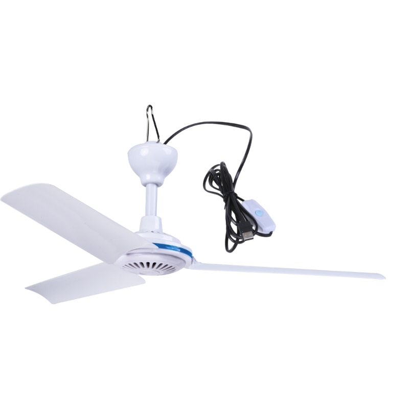 19.6inch USB Mini Small Ceiling Fan USB 5V 6W Quiet Camping Outdoor Hanging Gazebo Dorm Fan For Hikings Tent Fan