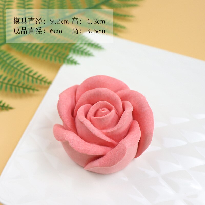 Rose blomst mousse kage silikone form chokolade form kage dekoration bagegrej fødevarekvalitet silikone: 2
