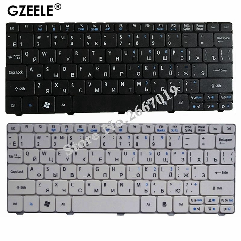 GZEELE-teclado para Acer Aspire One D255 D255E D257 AOD257 D260 D270 AOD260 AO521 AO532 AO533 532 532H 521 533 ruso