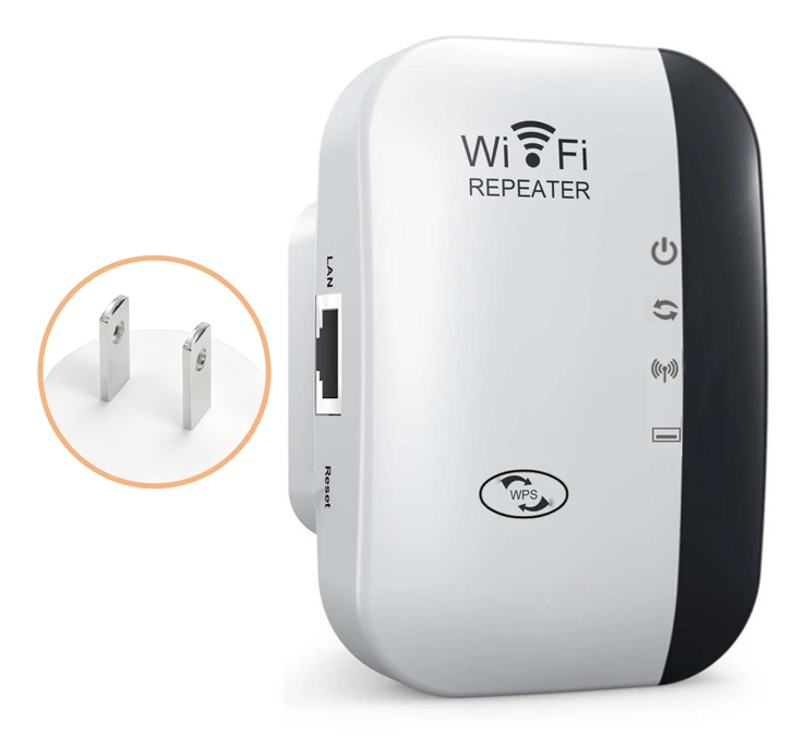 Wifi Repeater Wireless Signal Amplifier Extended Network Enhancer EU US Home Router 300m Thro: GRAY