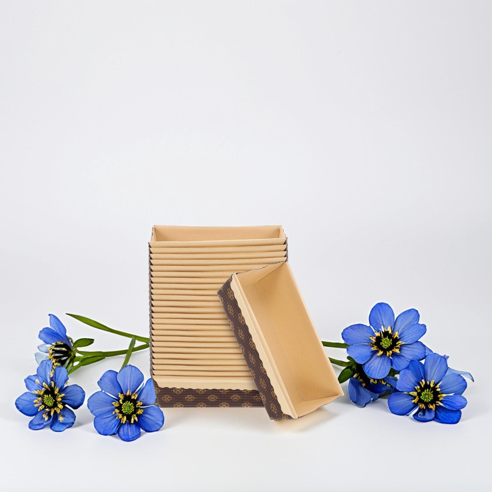 25 Stück Kuchenformen aus Pappe, Papiertablett, Pfanne, Laibherstellung, Formen, Backformen, Kaffee, rechteckige Pfannen