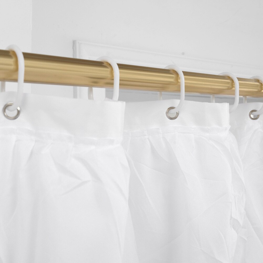 Flæsebadeforhæng vandtæt meldug polyester med solid krog almindelig rivebestandighed luksus tilbehør til badeværelset til hjemmet