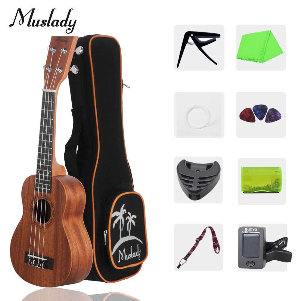 Ukulele palisander akustisk nylon 4 -strenget ukulele basguitar 21 " sopran ukulele for begyndere eller grundlæggende spillere ukulele koncert