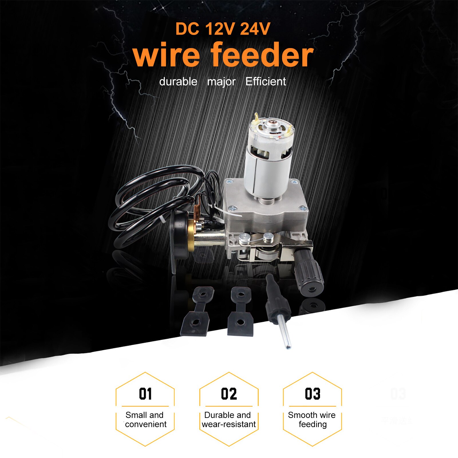 25w Wire Feeder DC 24v SSJ-29 LRS-775 Feeder Roll 0.6-10mm Wire Feed Assembly Wire Feeder Motor MIG Welding Machine