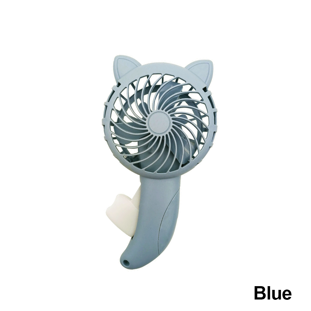 Ventilateur portable à pression manuelle, 3 couleurs, sans batterie, mignon, pour la maison: WHITE