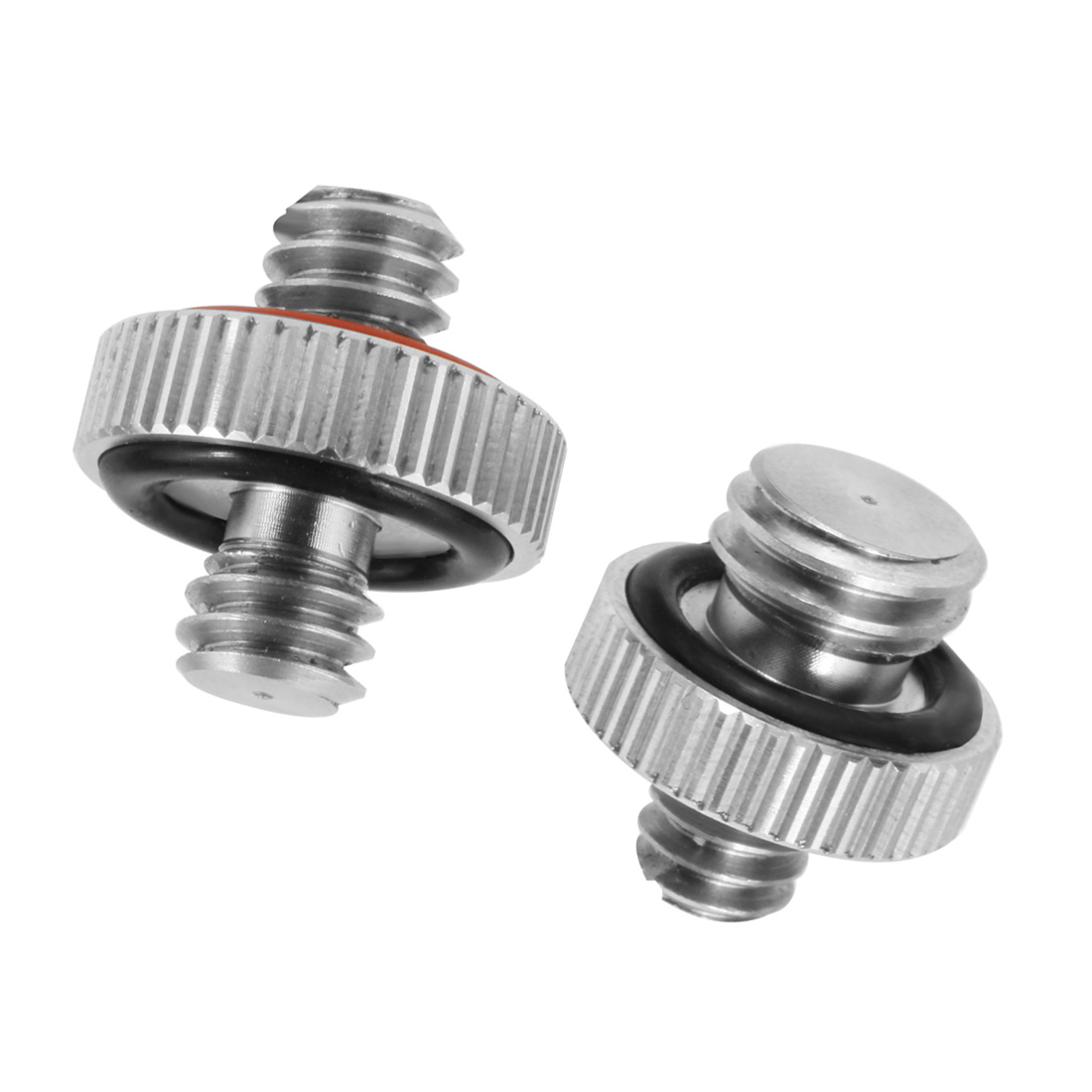 Stainless Steel 1/4" Male to 1/4" / 3/8" Male Threaded Adapter 1/4Inch Double Male Screw Adapter Tripod Stand Camera Accessories