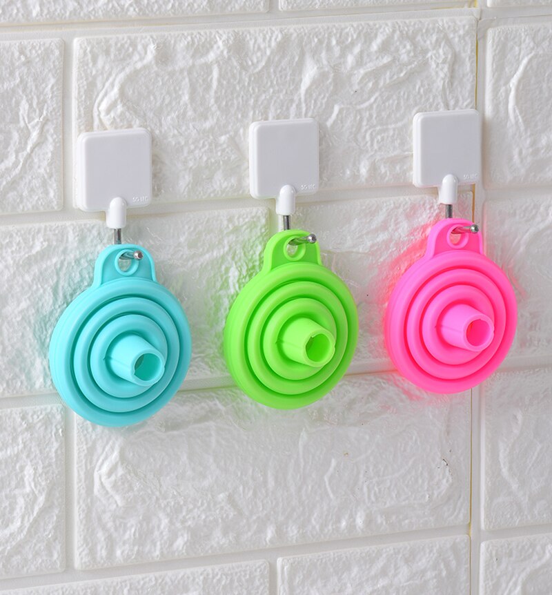 3 pcs/lot Home Mini folding telescopic long neck funnel household liquid dispensing mini funnel Kitchen Tools