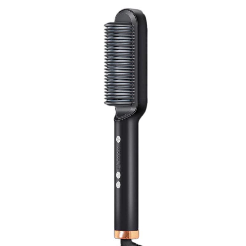SANQ PTC Heating Hair Curler Brush Electric Comb Curler Beard EU Plug: Black