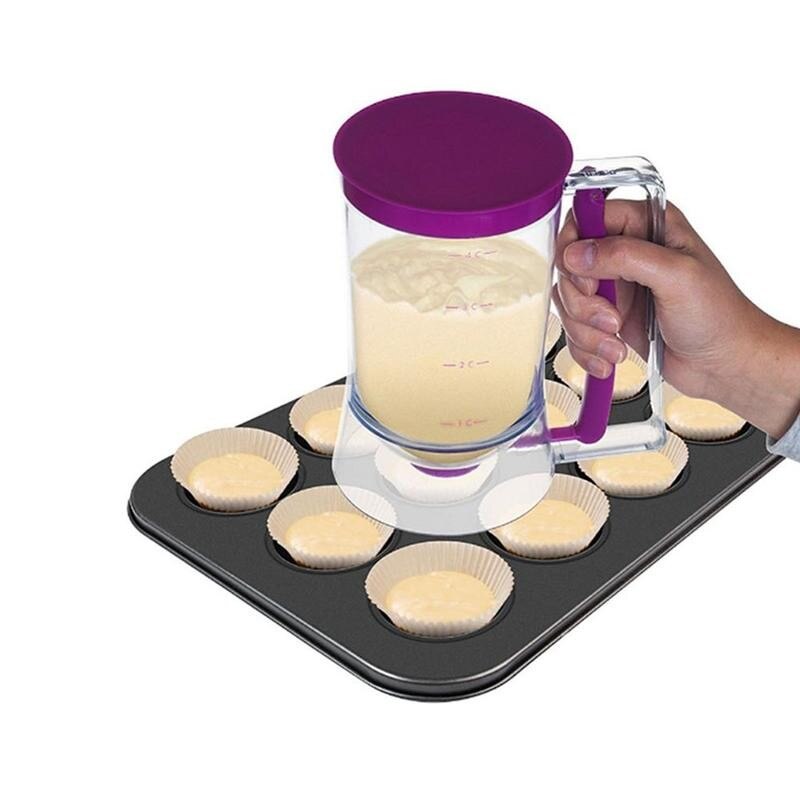 Beslag Separator Dispenser Trechter Handheld Dispenser Voor Cupcakes Beslag 900Ml Plak Bakken Meetinstrumenten Meel Cup Panca Y1N7