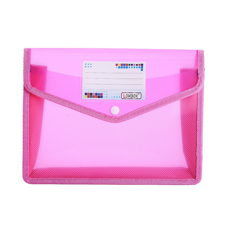 Sac de rangement de documents A4 A5 PP Transparent étanche, organisateur de fichiers tridimensionnels, pochette en papier pour le bureau et la maison: A4 pink