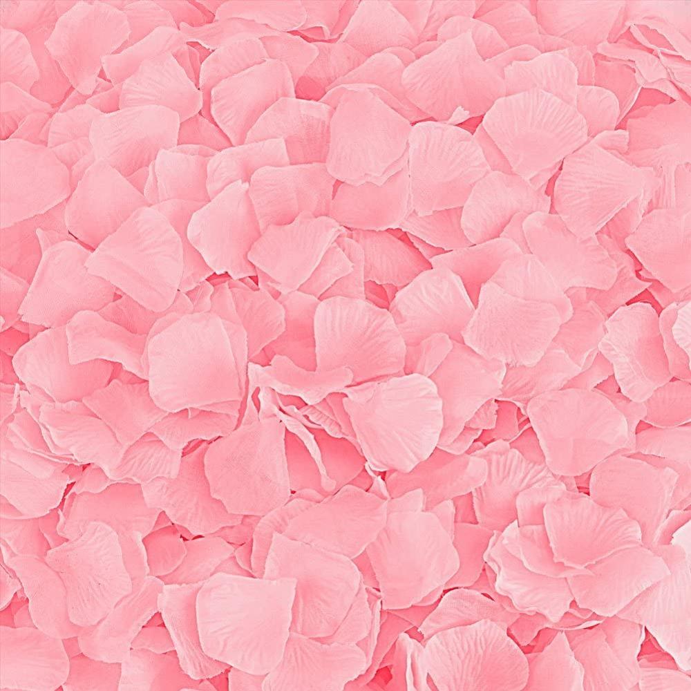 Pétalos de rosa de 1000 Uds., pétalo de seda roja, flor para boda, decoración para de noche romántica y decoración para eventos y fiestas de San Valentín: 1000pcs pink