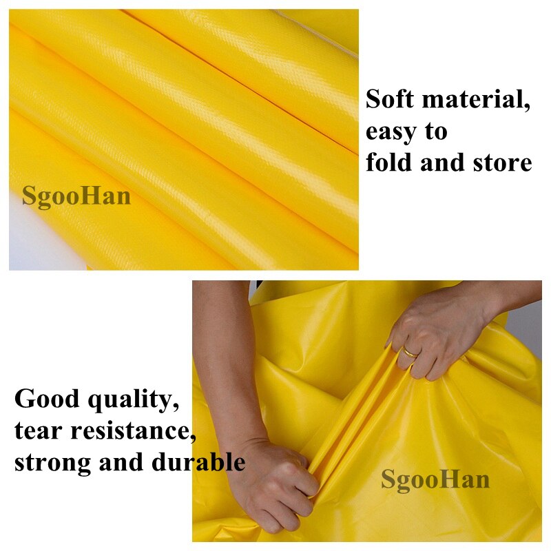 0.45mm Yellow Rainproof Cloth PVC Coated Banner Tarpaulin Oilcloth Outdoor Awning Waterproof Oxford Cloth Sunshade Sail Shelter