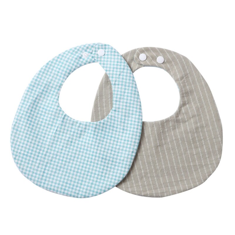 Baby Linnen Katoen Bib Dubbelzijdig Rooster Afdrukken Voeden Schort Speeksel Handdoek Bandana Sjaal Drukknoop Burp Doek