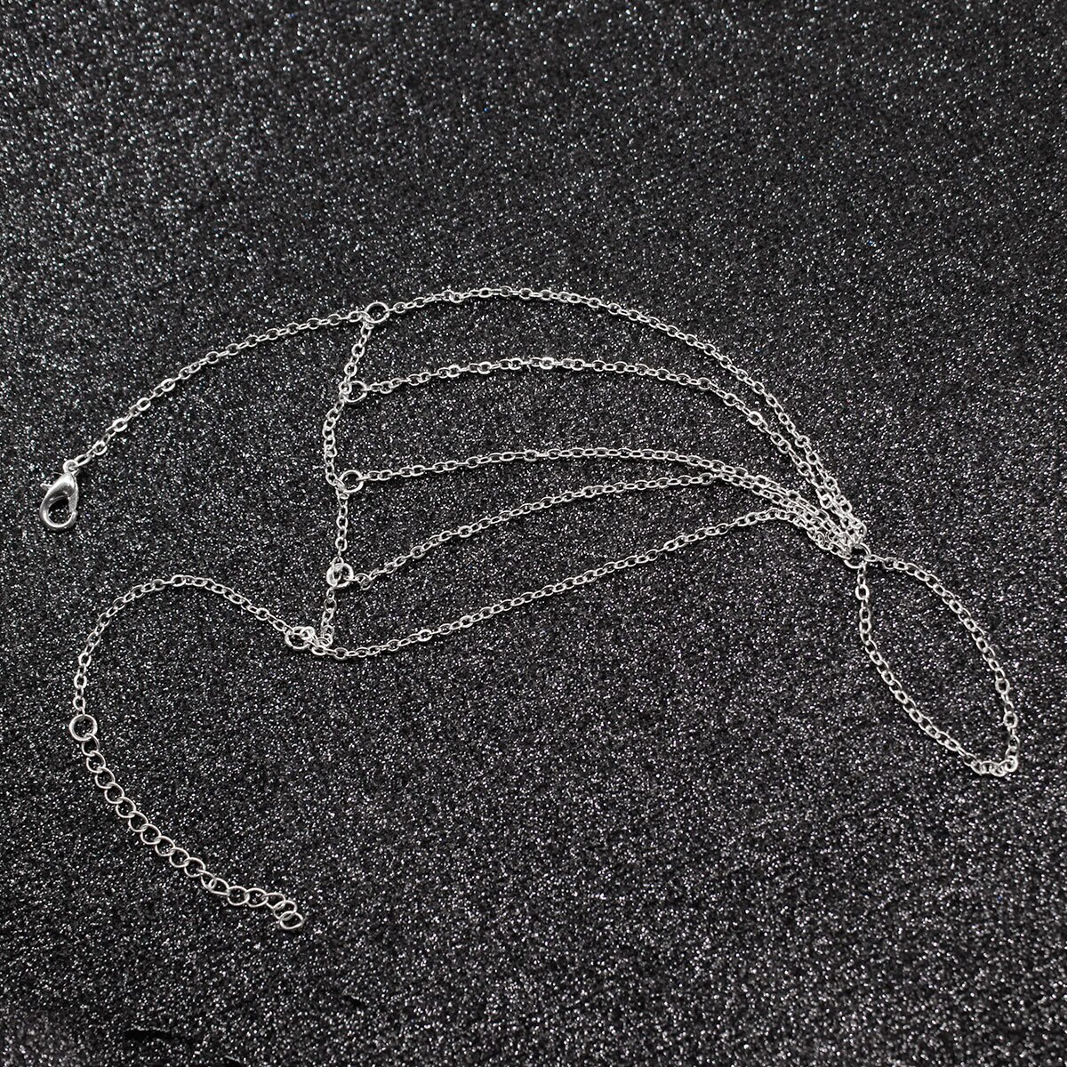 Eenvoudige Multilayer Tassel Slave Armband Goud Zilver Kleur Legering Armband Vinger Chain Harness Hand Ketting Sieraden Accessoires: Silver