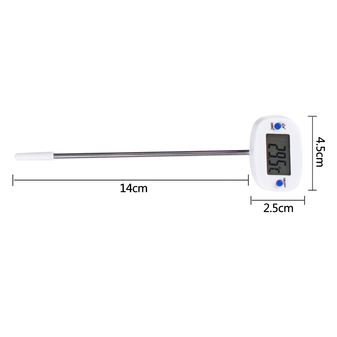Stiftform digital termometer omedelbar läsficka olja mjölk kaffe vatten test kök matlagningstermometer