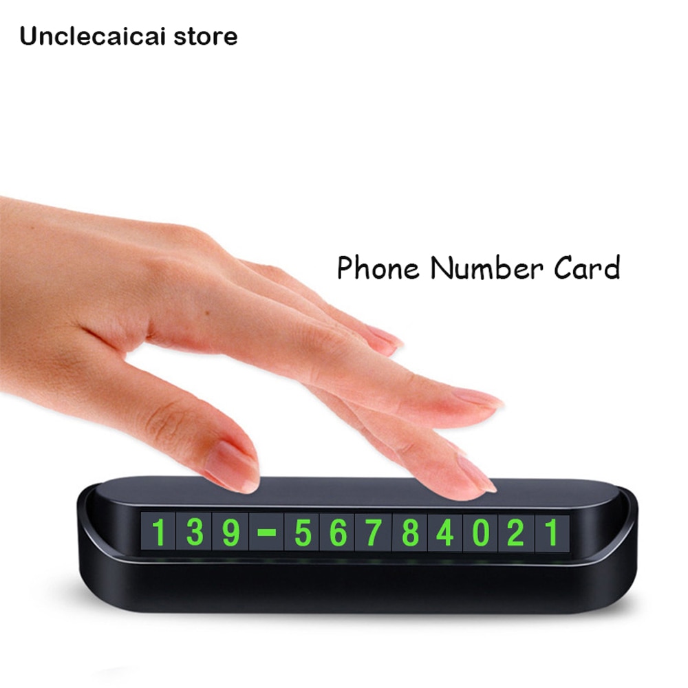 Car Phone Number Card Temporary Parking Card Plate Telephone Number Car Park Stop Automobile Accessories 13x2.5cm