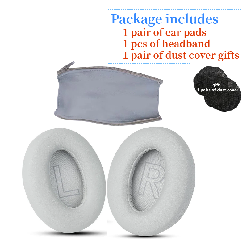 Almohadillas para los oídos Anker Soundcore Life Q10 Q20 Q30 Q35 auriculares de repuesto cojín de espuma suave almohadilla de esponja orejeras de cuero: Marrón