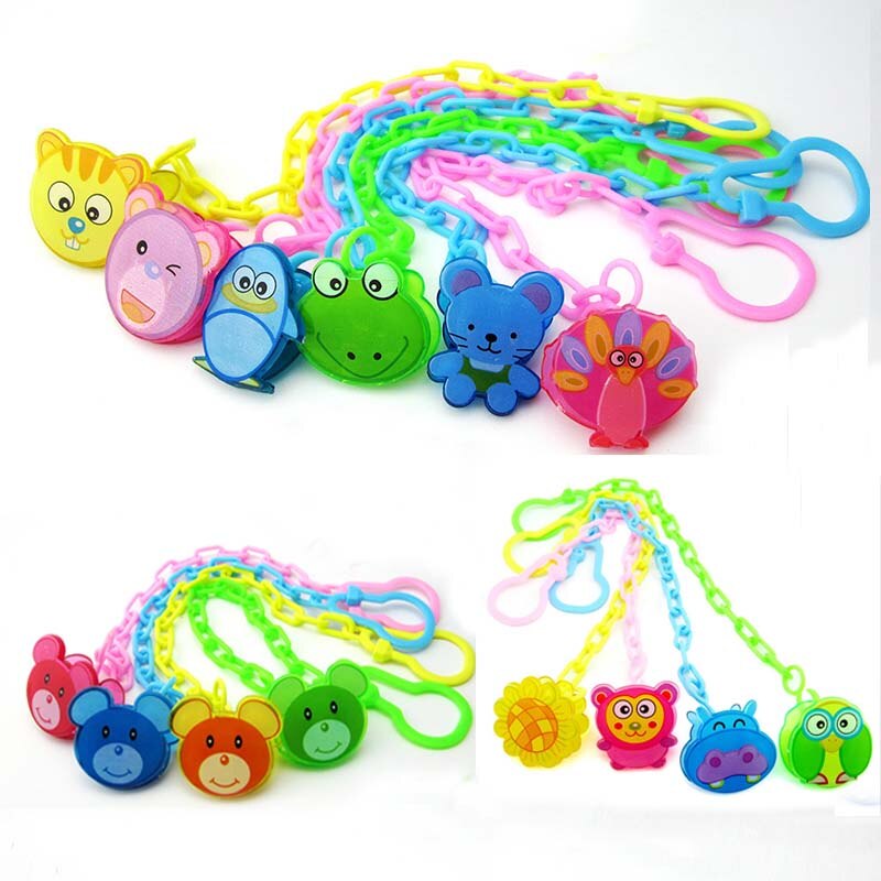 Baby Toys Clip Pacifier Chain Hand Made Colourful Beads Dummy Clip Nipple Holder Toddler Toys For Baby Reborn Teether: 1PC - Random Color