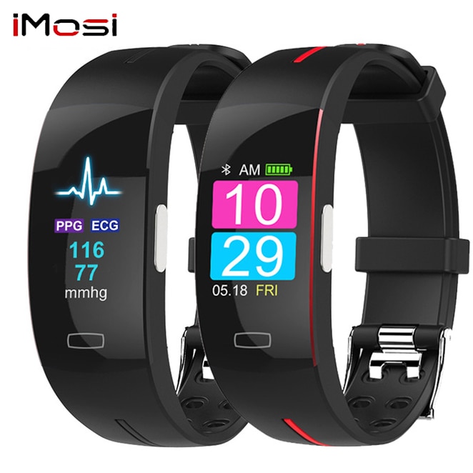 Imosi P3 Bloeddruk Pols Band Hartslagmeter Ppg Ecg Smart Armband Sport Horloge Activiteit Fitness Tracker Polsband