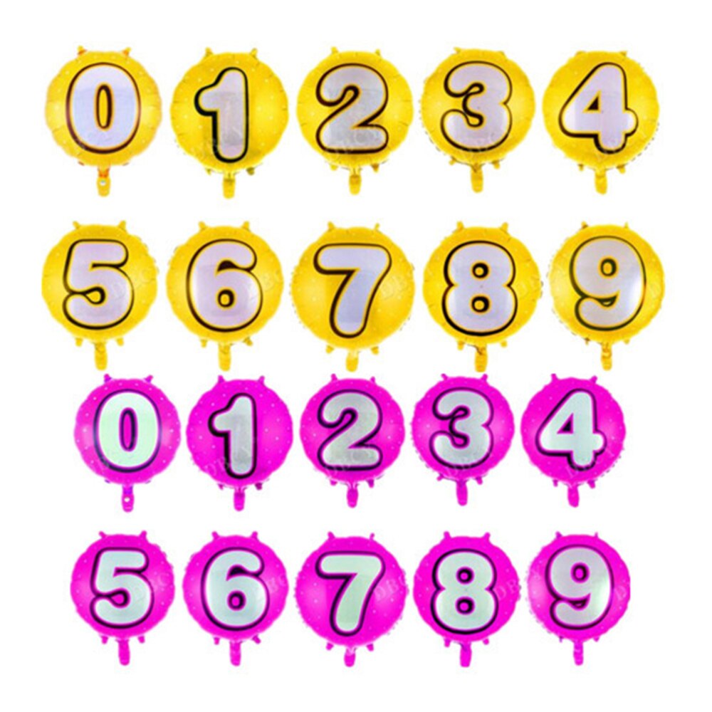 Number 4 Helium Foil Balloons Birthday Number Balloons 4 for Wedding Anniversary Decoration (Gold)