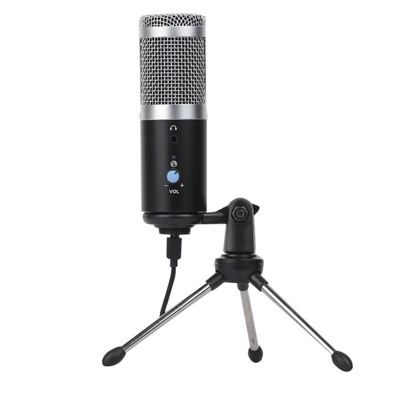 1 Set USB Microphone Computer Recording Condenser Mic Gaming Microphone