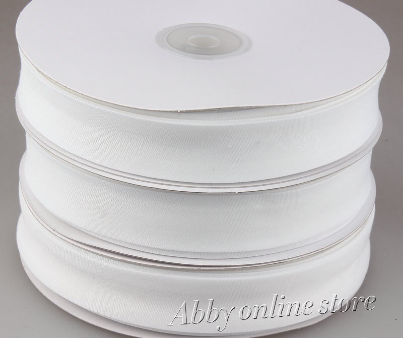 Bias tape, bias binding tape size: 20mm, width:3/4",2cm, 25yds/lot white fold tape sewing edge: Default Title