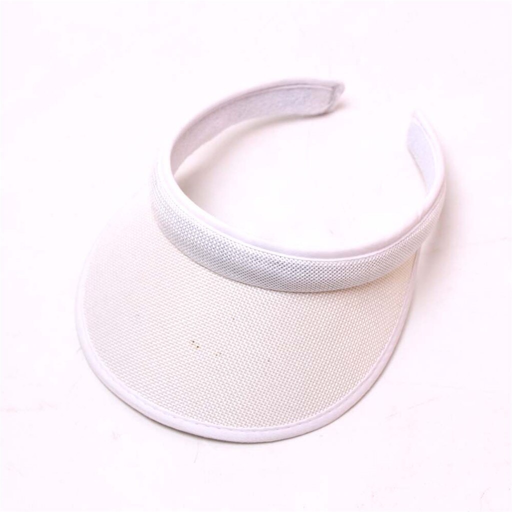 Männer Frauen Sommer Hüte Sonnenhüte Einstellbare Sport Stirnband Klassische Sonne Sport Visier Hut Cap Freien Reise Wandern Einfache Kappe: White 