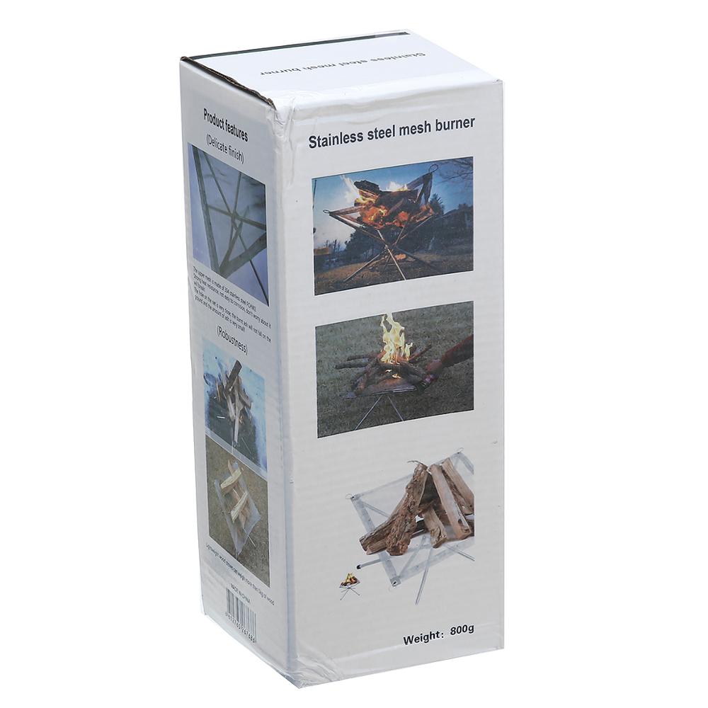 Portable fire pit outdoor camping folding mesh fire pit portable fireplace can clean environmental protection steel material