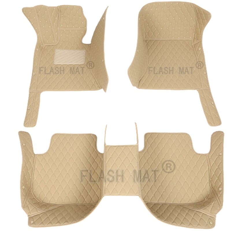 Flash mat leather car floor mats For Lifan All Models x60 x50 320 330 520 620 630 720 Car-Styling: Beige