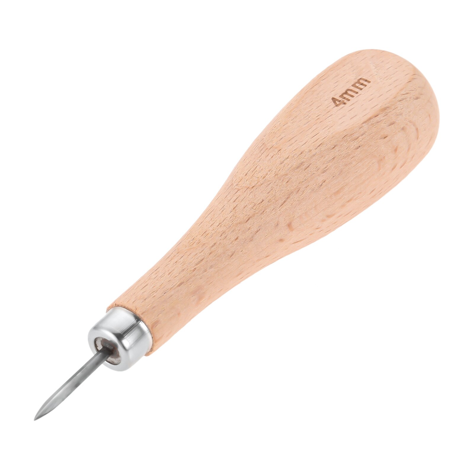Poinçon à pointe diamant en acier de hêtre 3/4/5-6mm/poinçon cône plié en cuir, Point artisanat, losange bricolage réparation chaussure/sac/sac à main fait à la main 1 pièce: 4mm