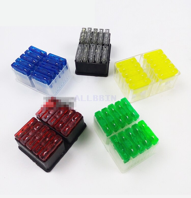 For Daewoo Doosan CAT PC ZX Hyundai Volvo Excavator fuse Square Fuse Tube Fuse piece Waterproof Fuse Box Excavator Accessories