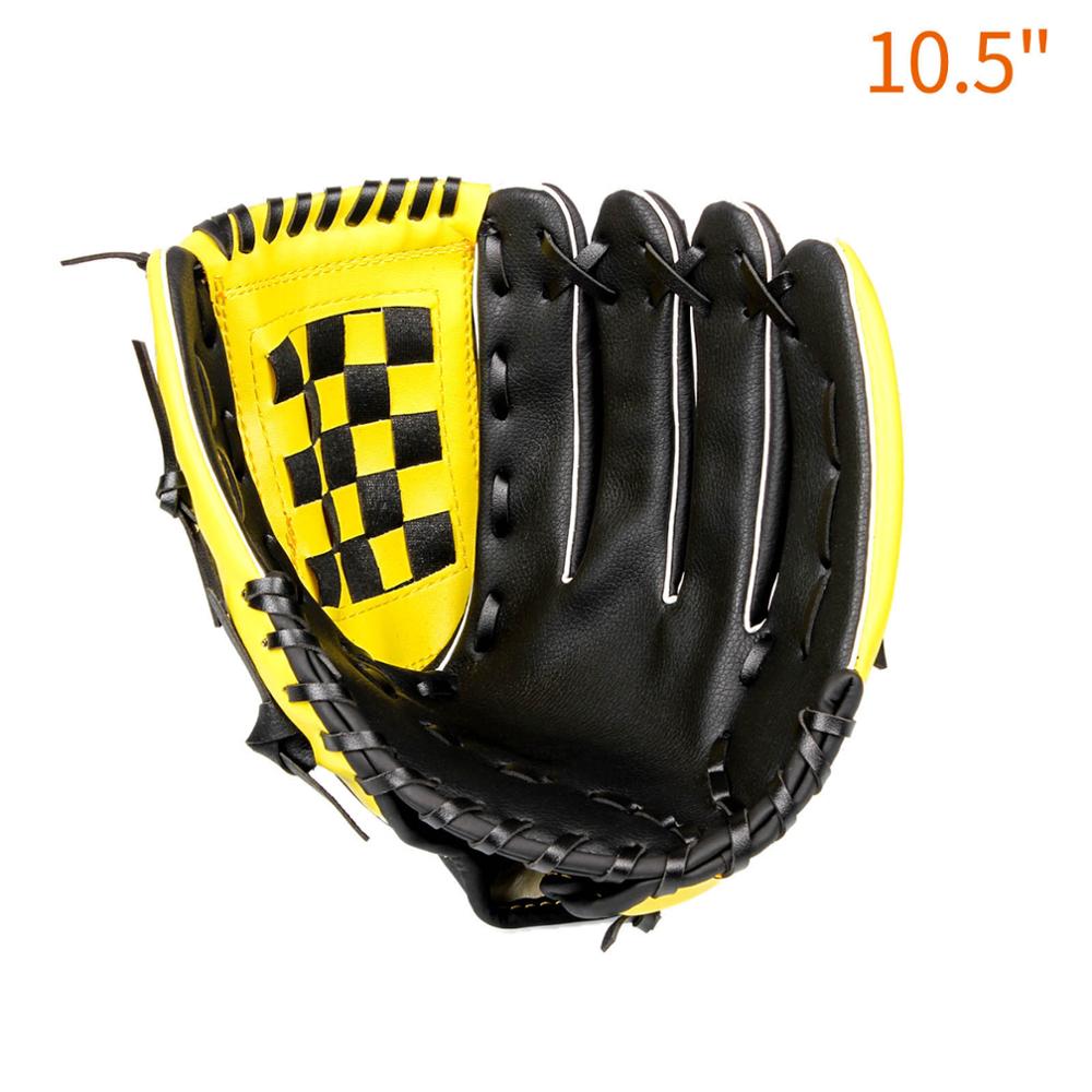 Guante de béisbol para deportes al aire libre, equipo de práctica de Softball, 9,5 "/10,5"/11,5 "/12,5", cuatro colores a elegir