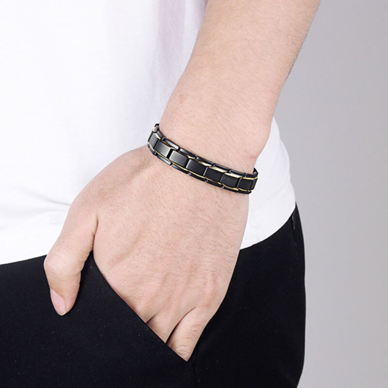 Mannen Vrouwen Rvs Gezondheid Magnetische Armbanden Power Therapie Armbanden voor Artritis Polsband Verstelbare