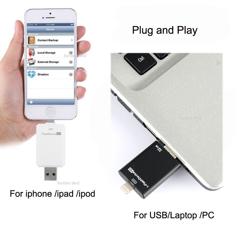 8/32/64/128gb/256g usb i flash -stasjon u disk otg minnepinne for iphone 5 5s 6 6 plus 7 8 for ipad 4 air mini 2 3 4 android