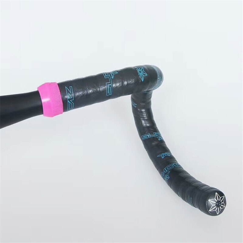 Richy 1 paar schwarz/rosa fahrrad lenker Band stecker gummi rennrad stecker für lenker Band