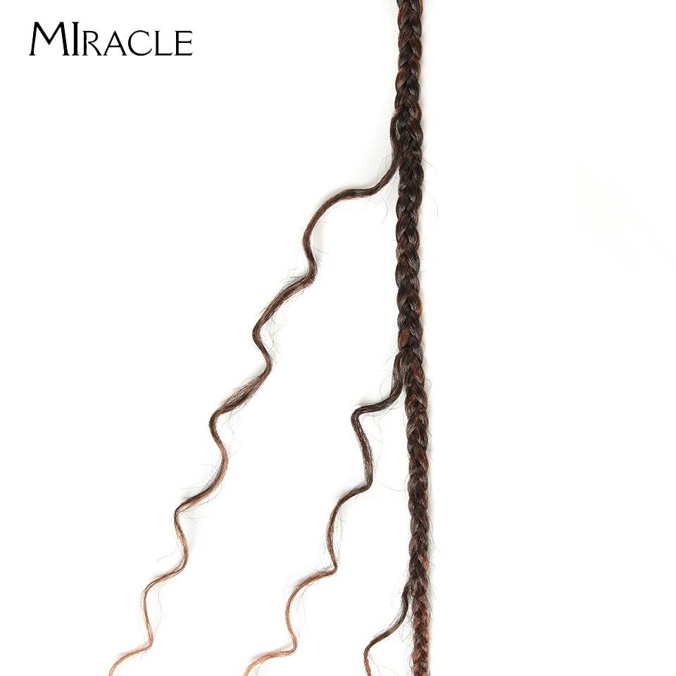 Synthetic Hair Box Braids Crochet Hairstyle Long Braids Curly Crotchet Hair Extensions Ombre Brown Twist Hair Braid Miracle Hair