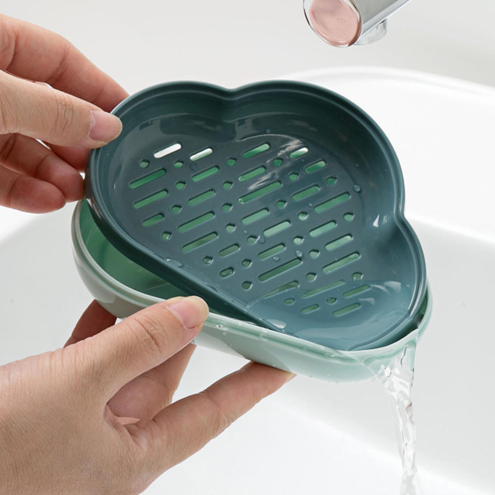 Söt tecknad moln form tvål låda badrum dränering tvål hållare bärbar resa tvål skydda fall badrumstillbehör