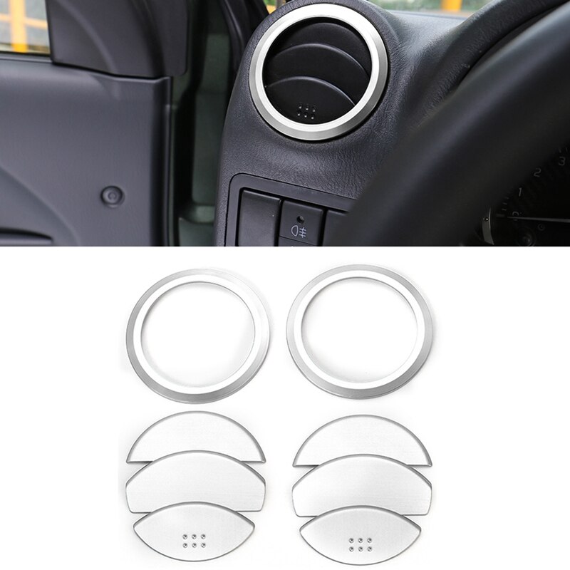 Aluminum Cover Trim Air Conditioning AC Vent Outlet for Suzuki Jimny: Silver