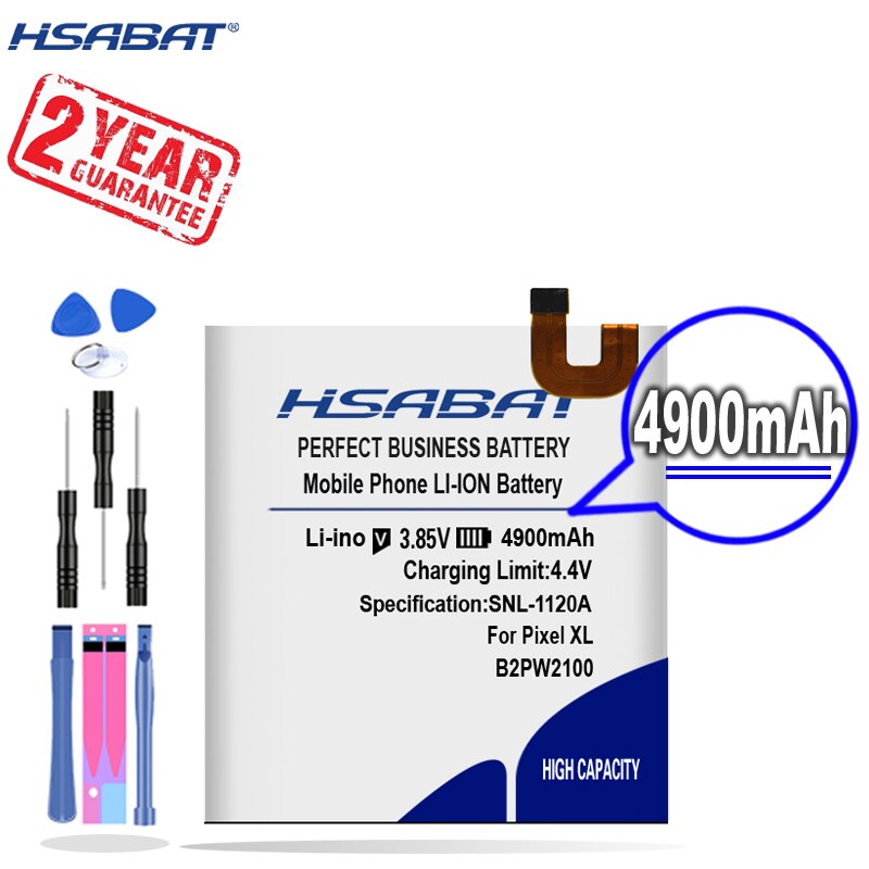 [ HSABAT ] 4900mAh B2PW2100 Replacement Battery for HTC nexus google Pixel XL / Nexus M1