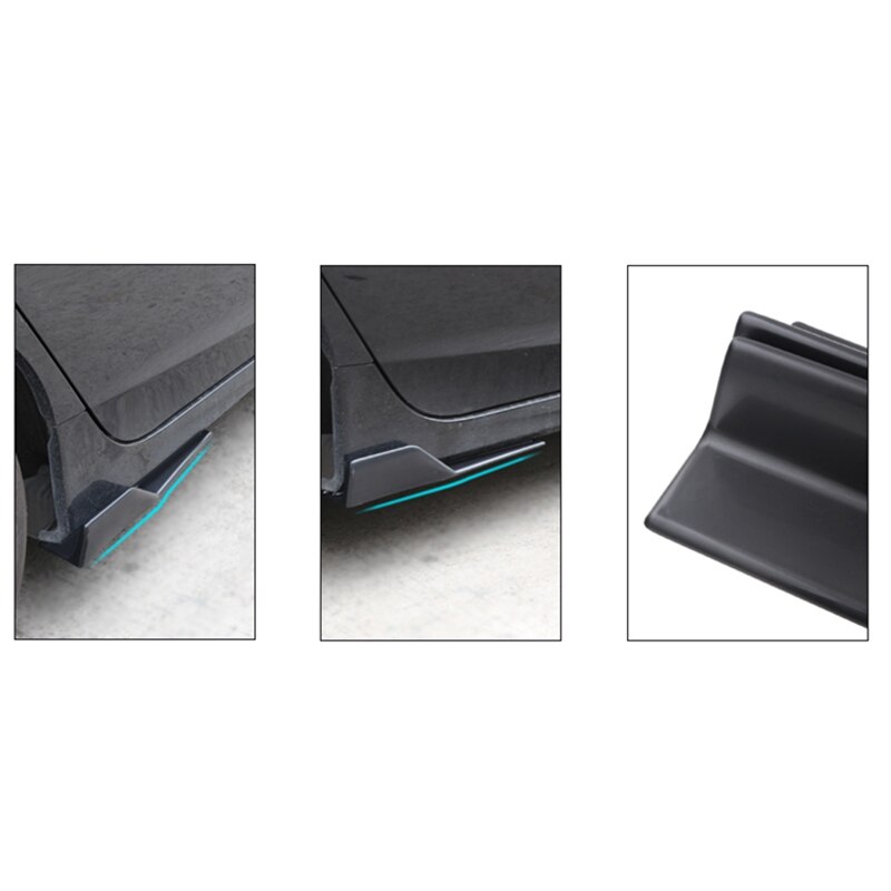2Stck Universal- 45cm Auto Breite Körper Seite Röcke Splitter Bausatz Geändert Sideskirts Rocker Anti-kratzen Winglet FlüGel stoßstange