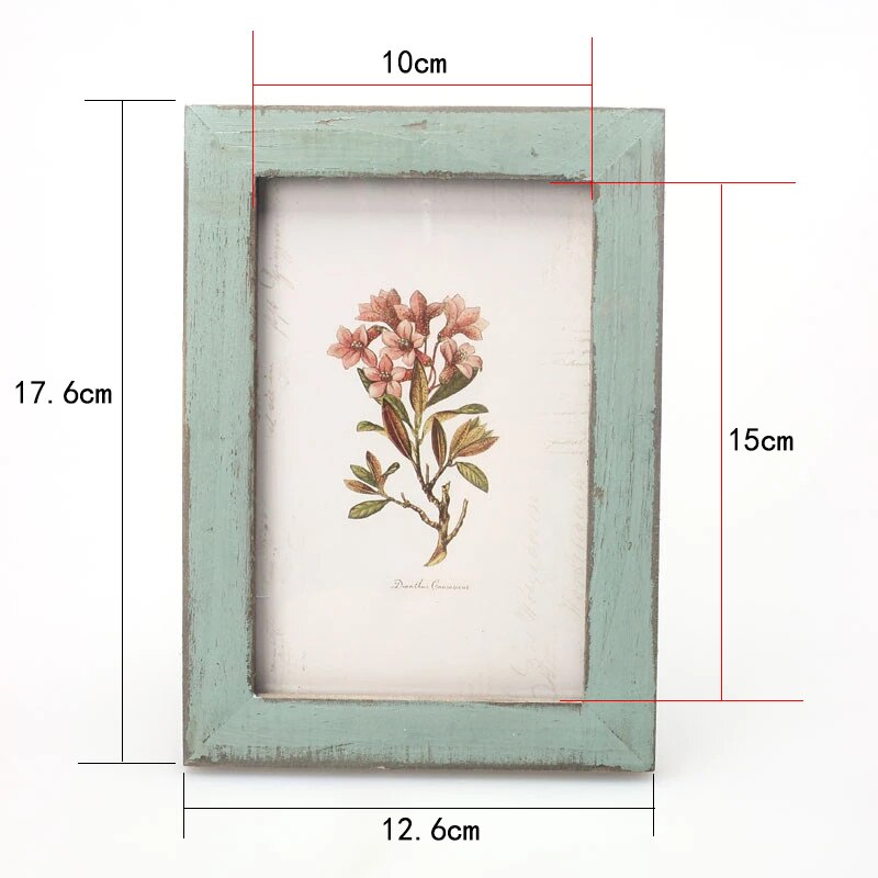5 Colors Vintage Photo Frame Home Decor Retro Wooden Wedding Couple Recommendation Pictures Frames Ornament