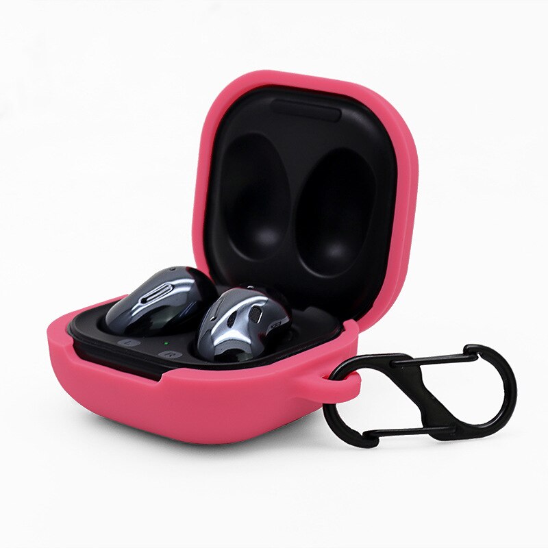 Silicone Cover For Samsung Galaxy Buds Live Case Charging Sleeve Wireless Headphone Earphone Protective Skin: rose red