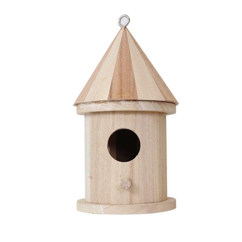DIY Bird House Bird Nest Outdoor Hanging Bird House Children Graffiti Home Decoration Gardening Decoration: white