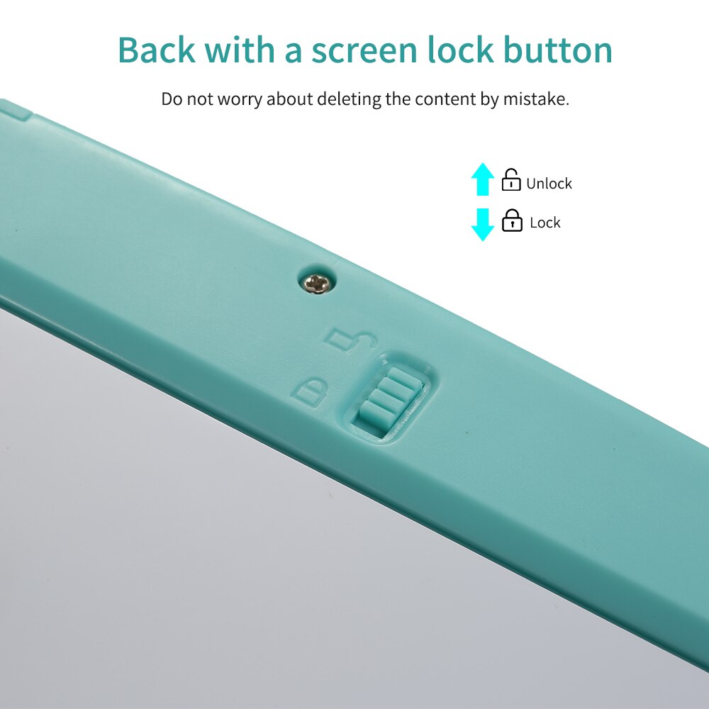 16 Inches LCD Writing Tablet with Stylus Pen Erase &amp; Lock Button Reusable Electronic Digital Drawing Board Handwriting Pad