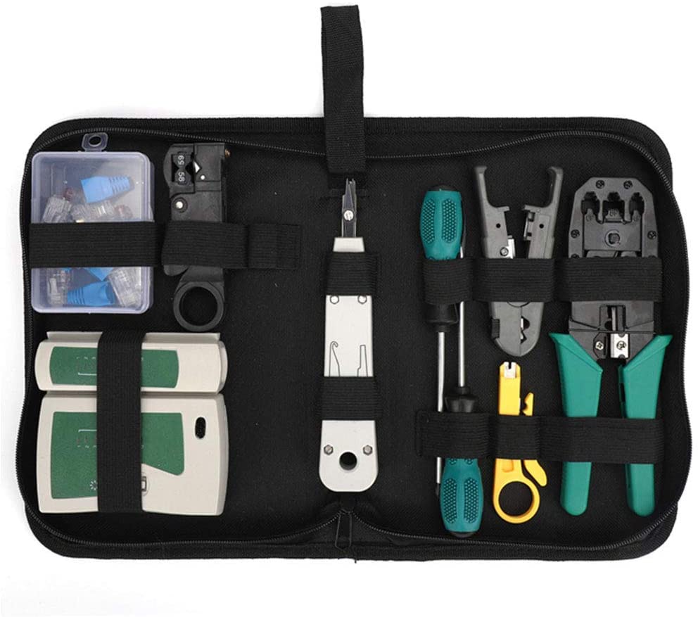 Network Tool Kits - Net Computer Maintenance LAN Cable Tester 9 in 1 Repair Tools,8P8C RJ45 Connectors,Cable Tester: SET 3