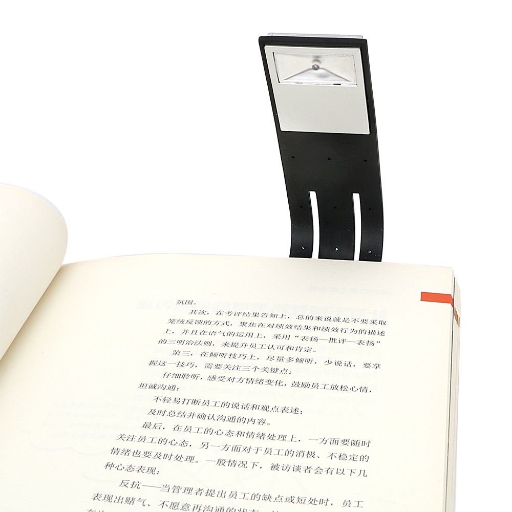 ITimo Clip-on Boek Leeslamp met Batterij Verstelbare voor Reader Kindle Zwart LED Boek Lights Flexibele Vouwen